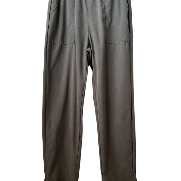 Gray Corduroy Wide Leg Pants With Pockets Size Large BNWOT - Picture 5 of 7